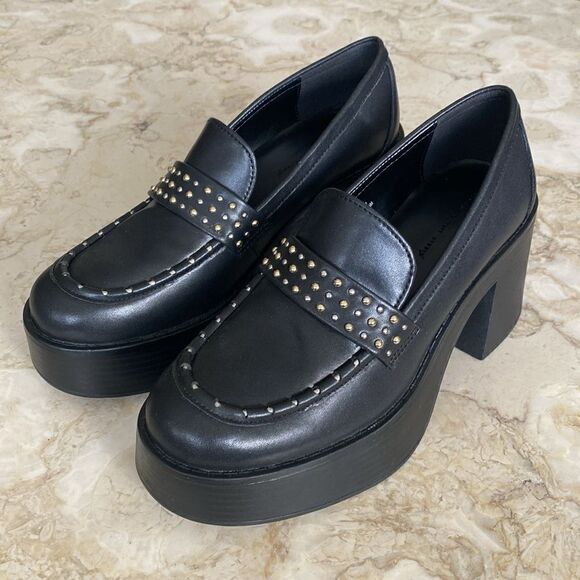 NEW! Design Concept Studio Chunky Studded Platform Loafers - Picture 1 of 11